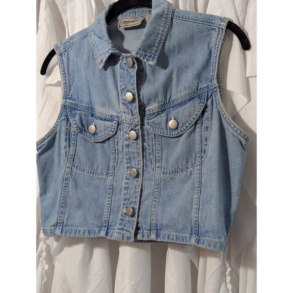 VTG Sasson Jeans Denim Vest | Women's Medium | 1970s 1980s Retro - Picture 8 of 10